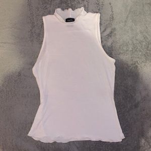 white turtle neck tank top